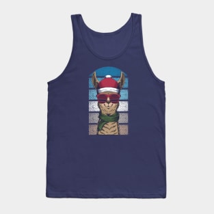 Cool Christmas Llama // Funny Xmas Animal Tank Top